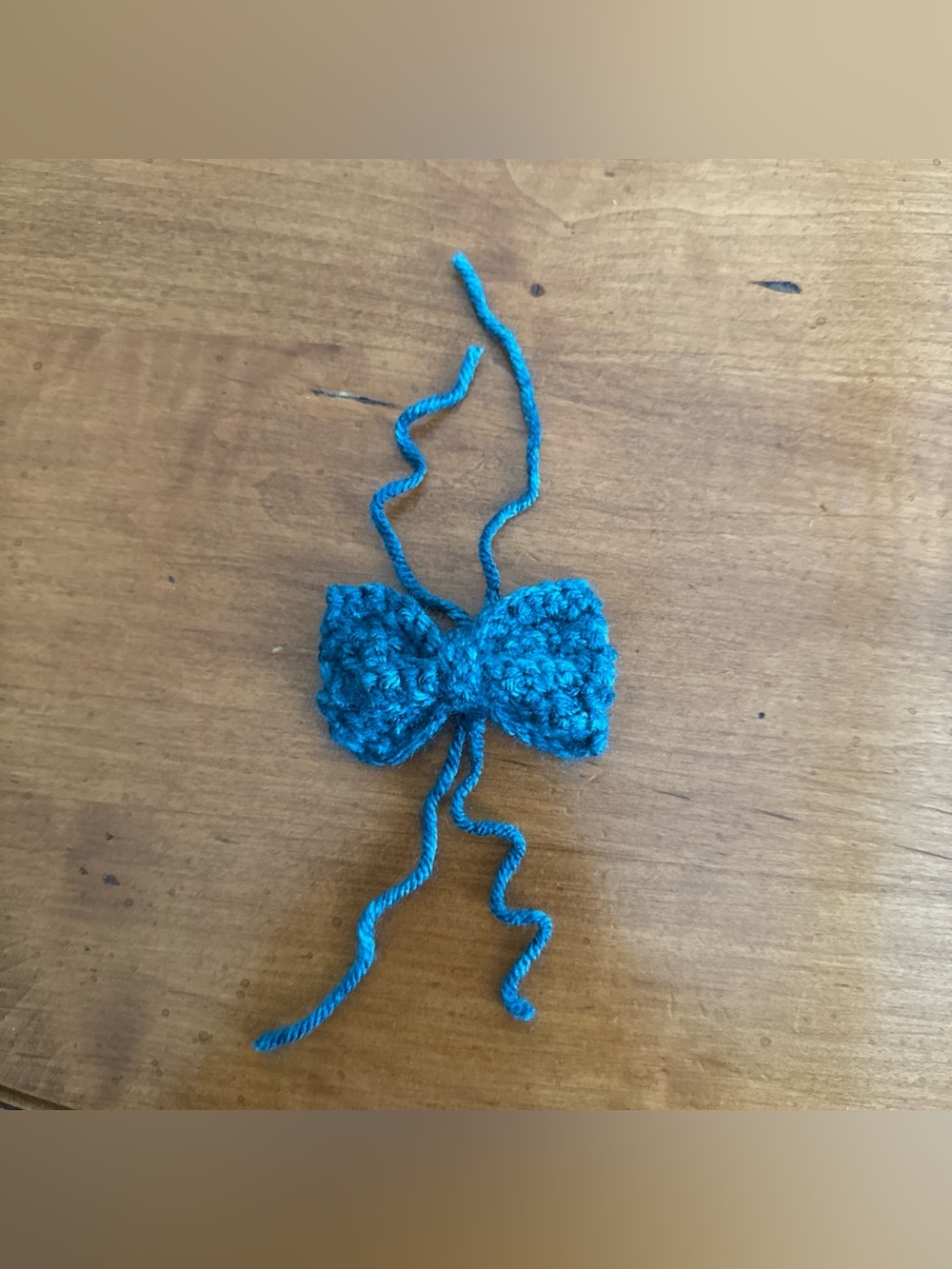 Brand New Hand Crochet Dog/Cat Bow Tie Embellishment For Collar; XS/S size/Ocean